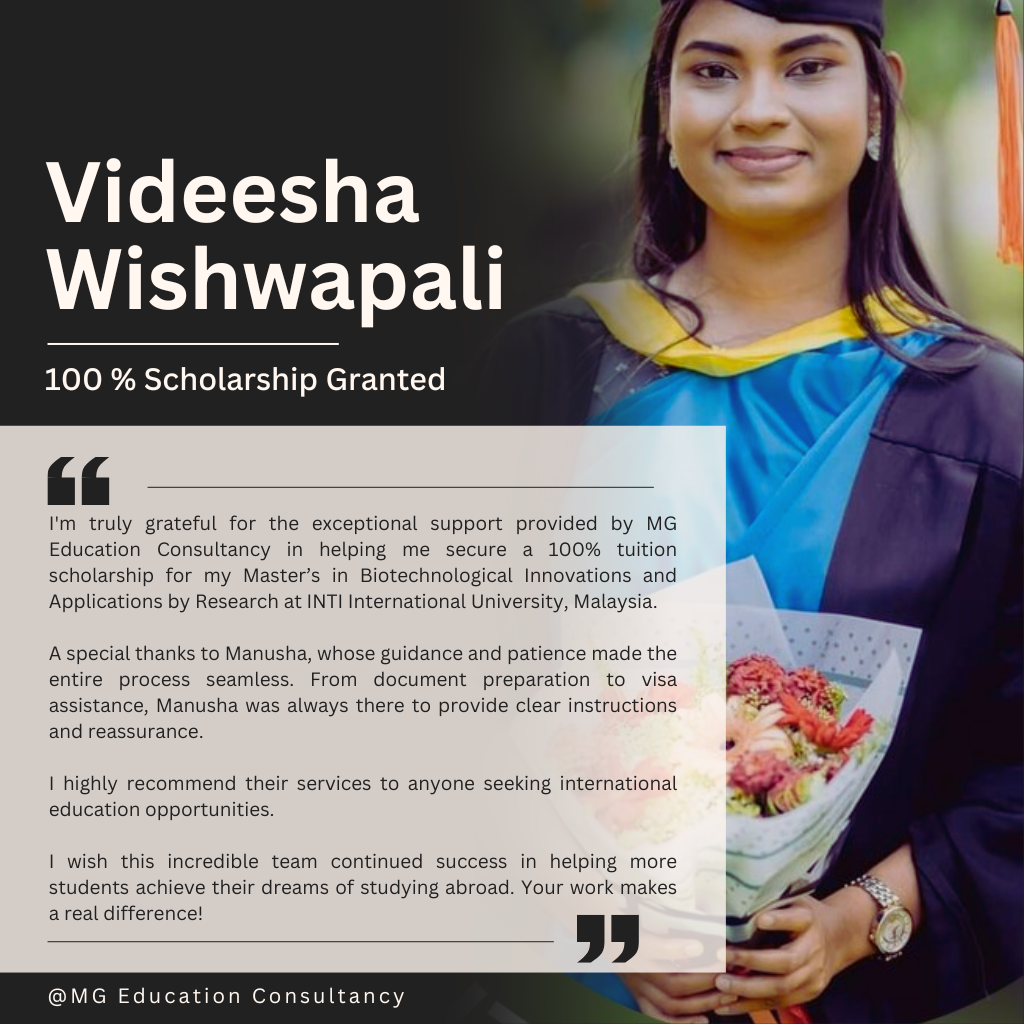 Success Stories of MG Education Consultancy