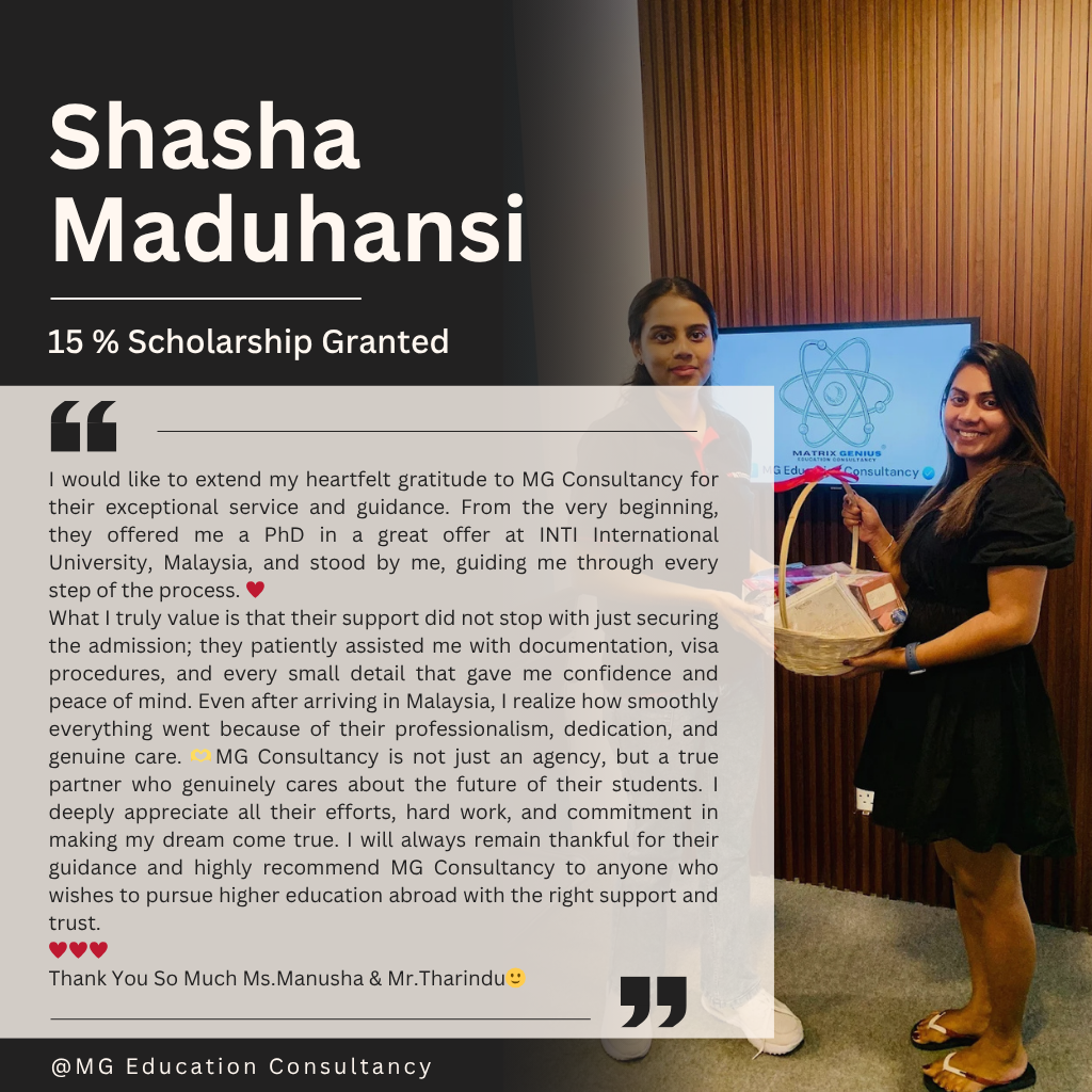 Success Stories of MG Education Consultancy