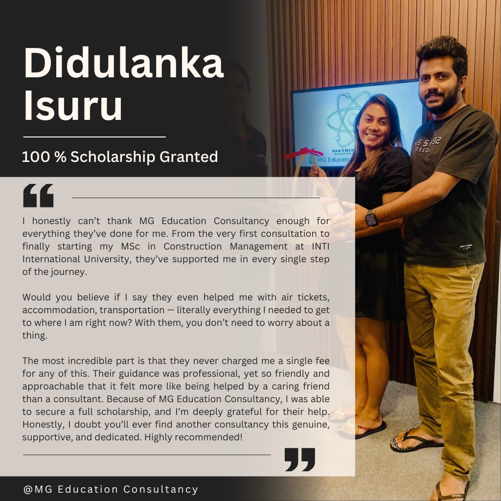 Success Stories of MG Education Consultancy