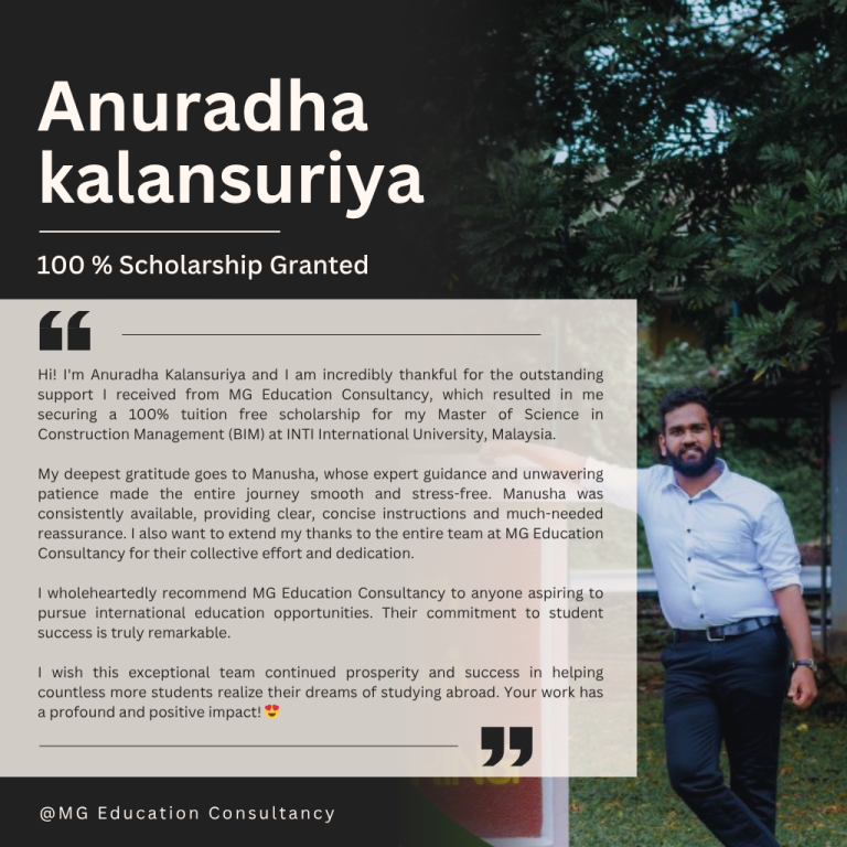 Success Stories of MG Education Consultancy