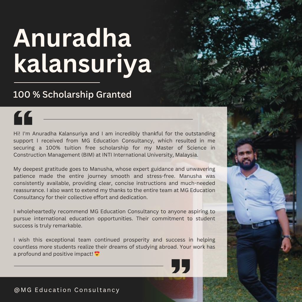 Success Stories of MG Education Consultancy