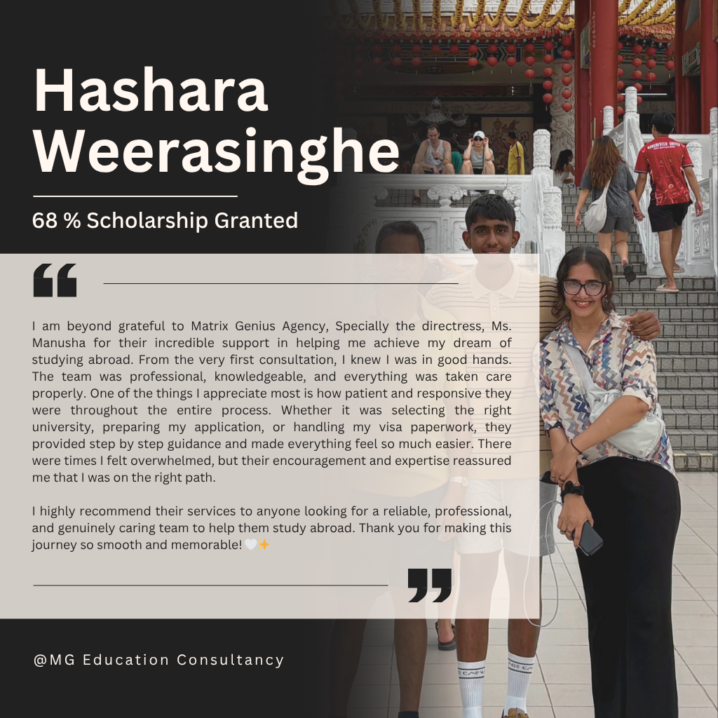 Success Stories of MG Education Consultancy