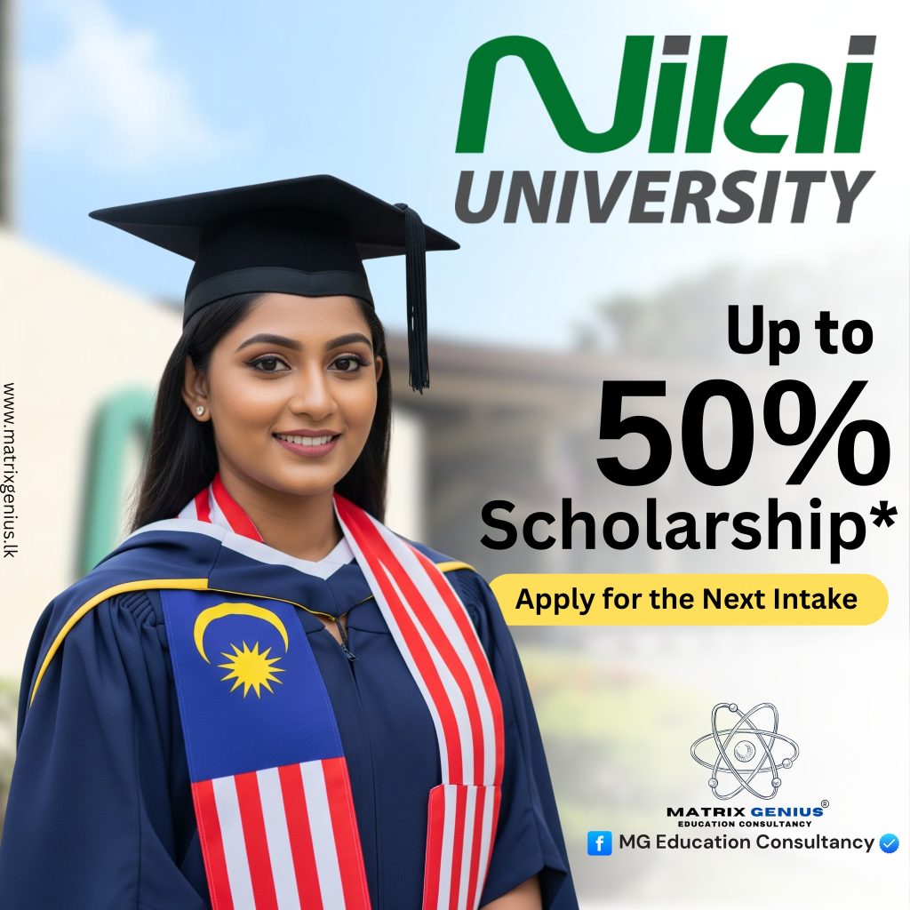 Sri Lankan student receiving scholarship award in Malaysia